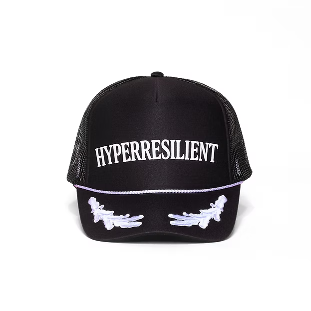 Hyperresilient Embroidered Trucker – Classic White